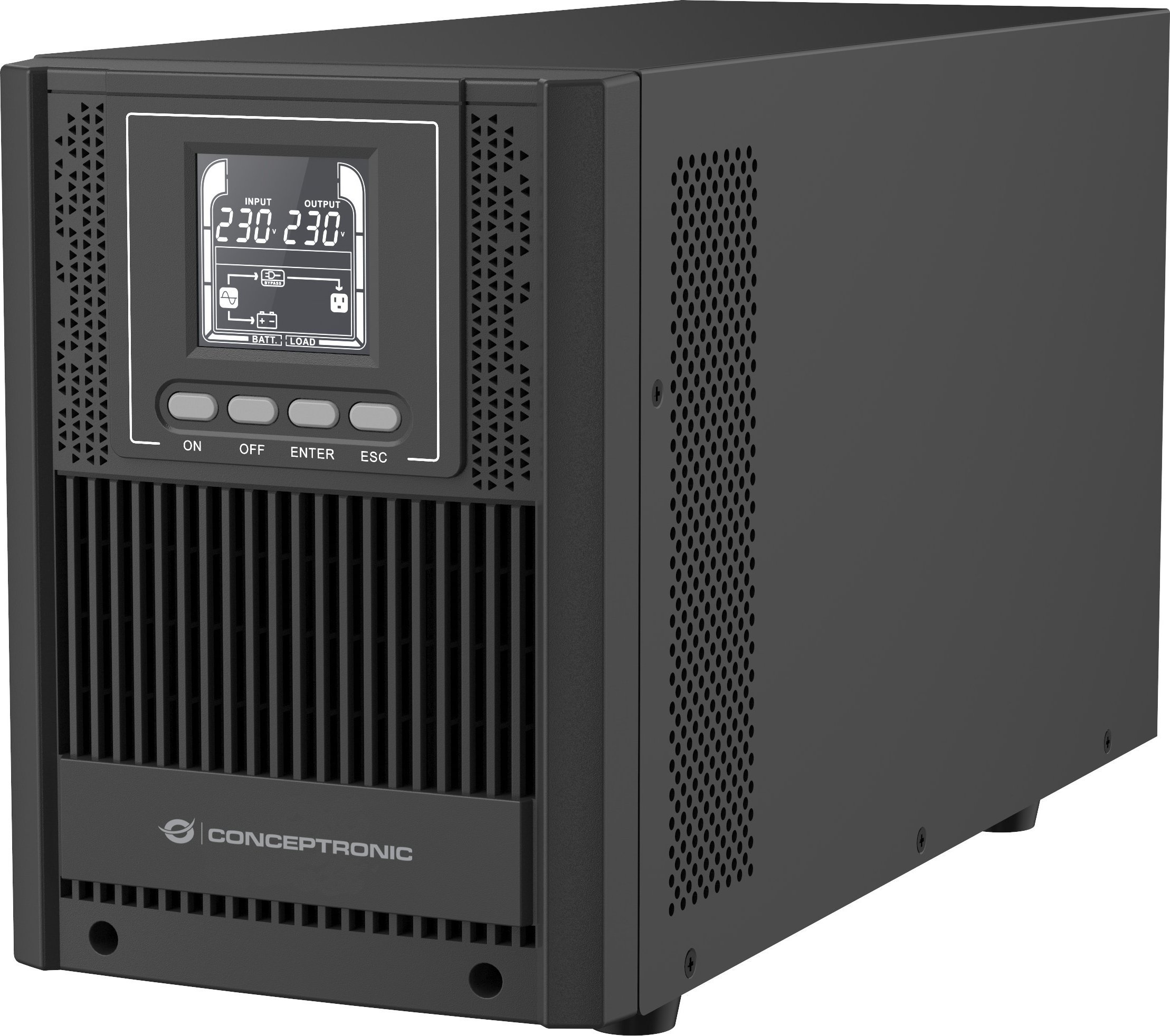 UPS Conceptronic Conceptronic ZEUS52E2K zasilacz UPS Podwójnej konwersji (online) 2 kVA 1800 W 6 x gniazdo sieciowe