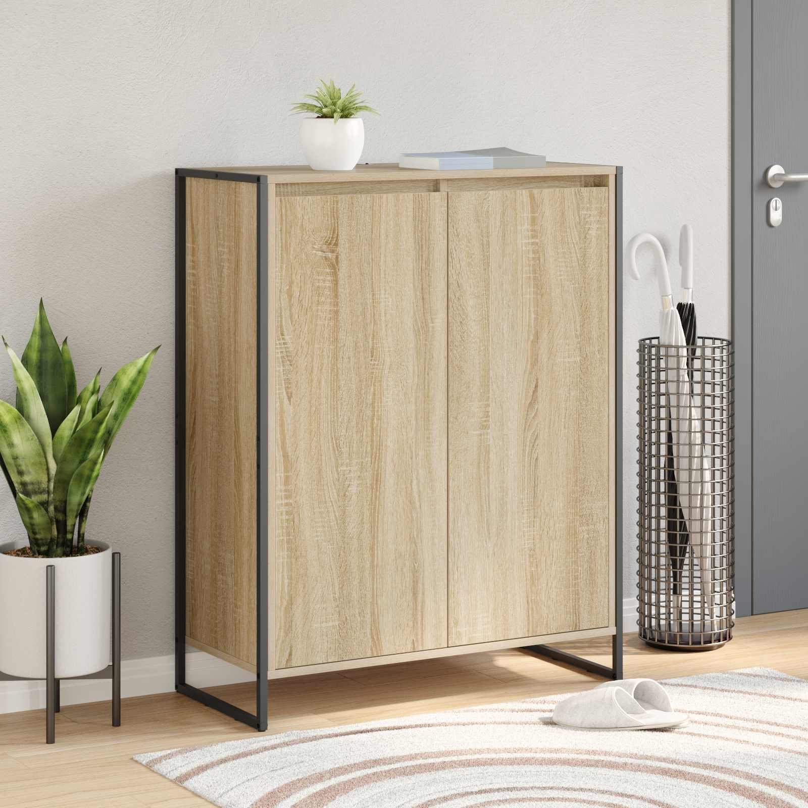 vidaXL Szafka na buty Sonoma 79 x 36 x 100 cm Materiał z drewna kompozytowego