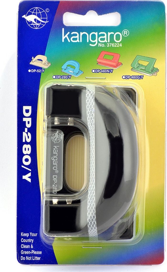 Dziurkacz Kangaro DP-280Y 11 kartek Czarny (KADP280Y-05)