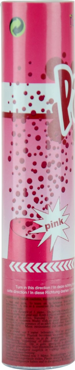 Tuba - wyrzutnia konfetti 20 cm - kolor różowy one size