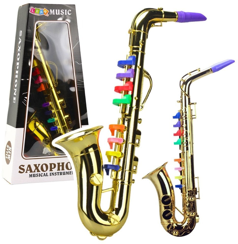 Instrument Muzyczny Dla Dzieci Saksofon Zabawkowy Złoty LEAN Toys