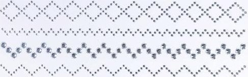 Dżety samoprzylepne srebrne paski 30cm