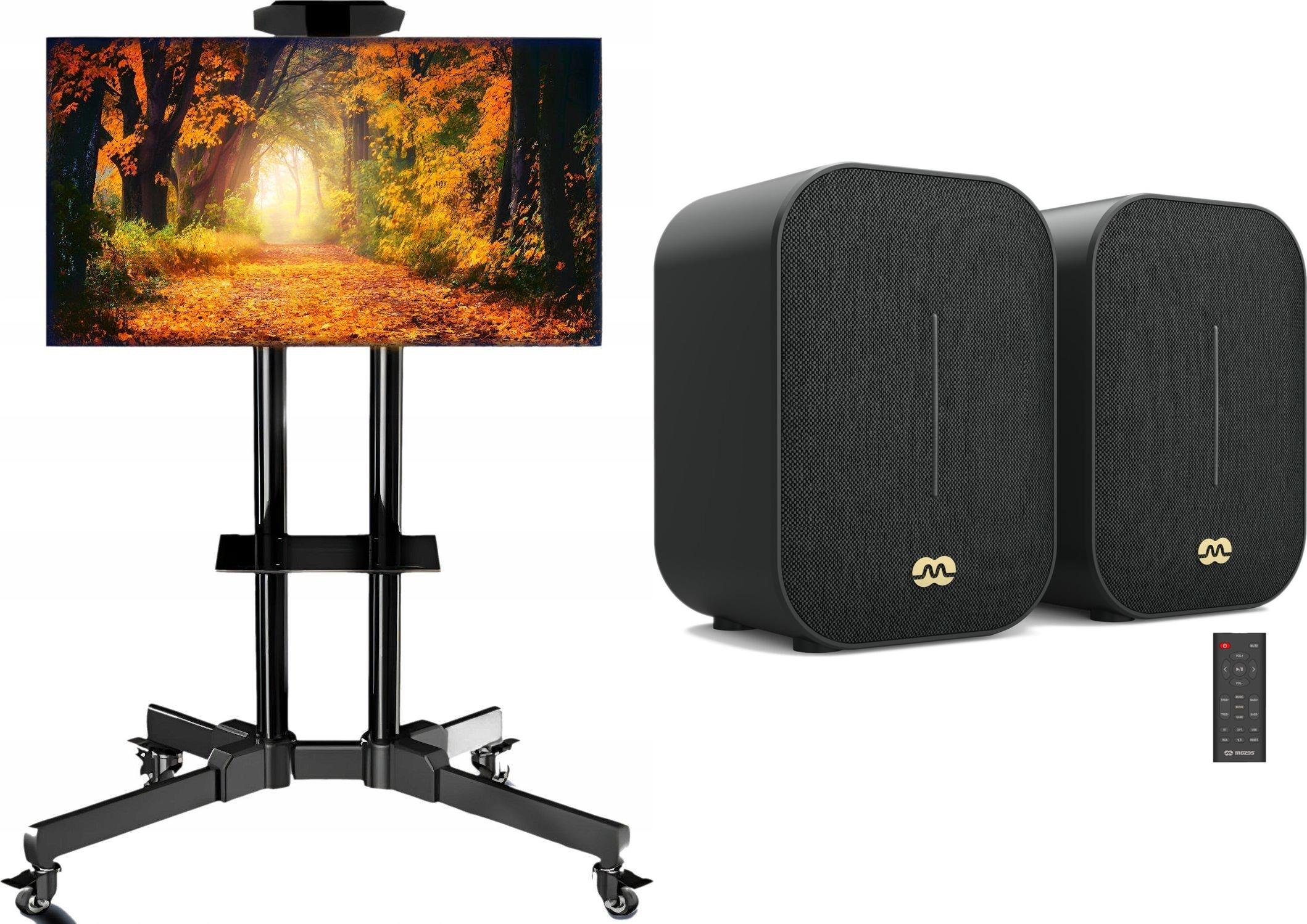 Mozos Mozos Stojak podłogowy 1500 32'' - 60'' + Głośniki komputerowe Agera