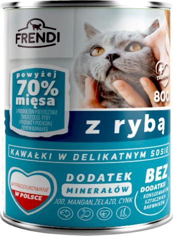 Frendi Frendi kawałki w delikatnym sosie z rybą 800g dla kota