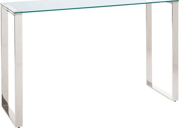 Beliani Konsola szklana srebrna TILON