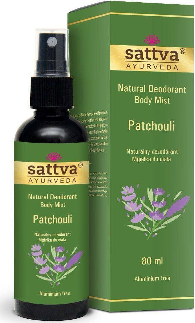 Sattva Sattva Natural Deodorant Body Mist naturalny dezodorant w formie mgiełki do ciała Patchouli 80ml