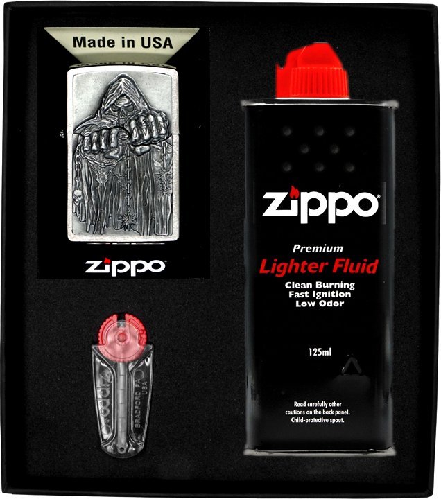 Zestaw ZIPPO Zapalniczka GAME OVER EMBLEM Prezentowy No1