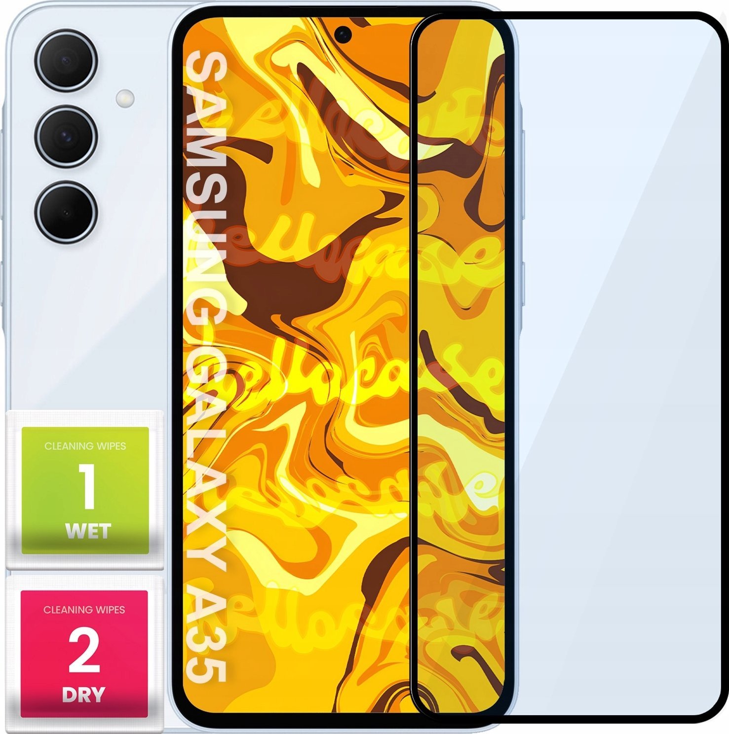 Hello Case SZKŁO HARTOWANE DO SAMSUNG GALAXY A35 5G / A55 5G PEŁNE NA CAŁY EKRAN 5D 9H