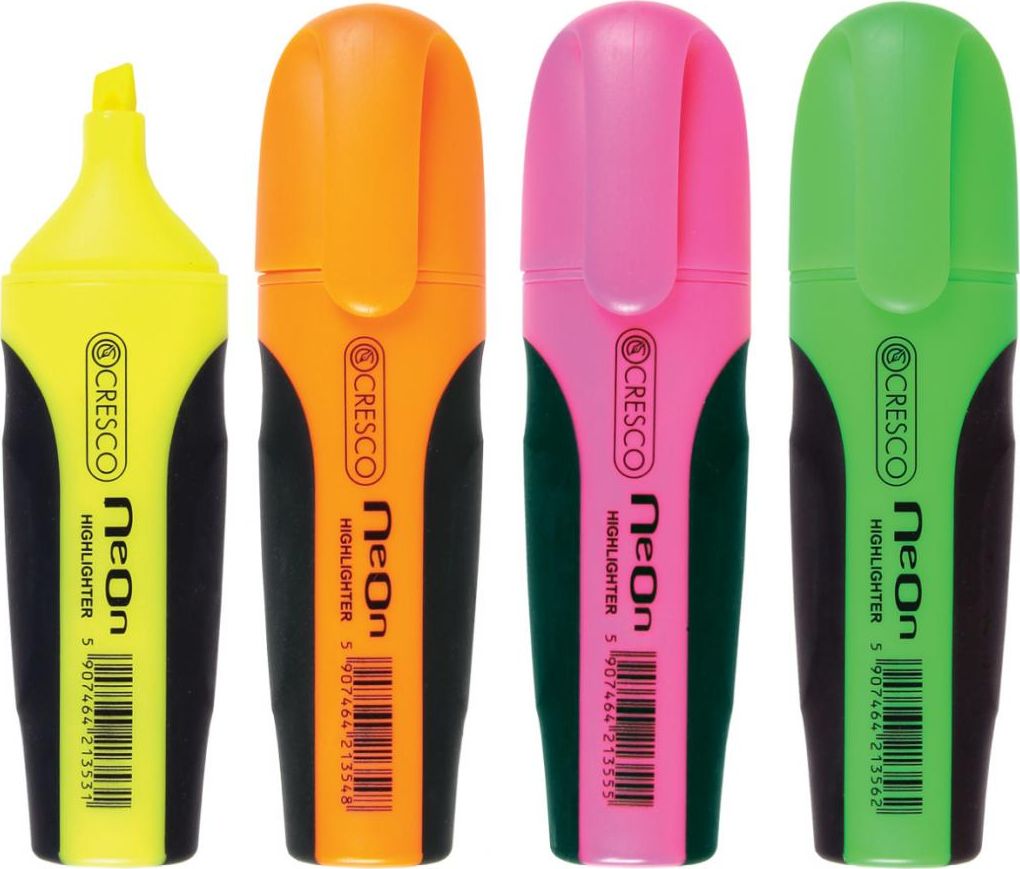 Cresco Zakreślacz neon 4 kolory