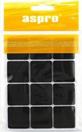 Midas Podkładki filcowe samoprzylepne 2,8x2,8 cm czarne 12 szt.