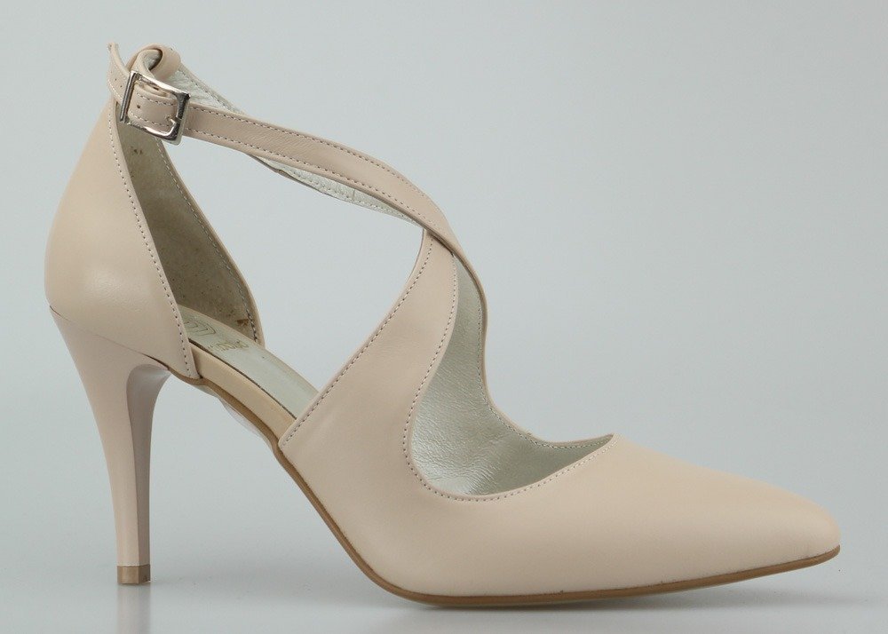 Butdam Szpilki eleganckie skórzane cieliste Butdam-39