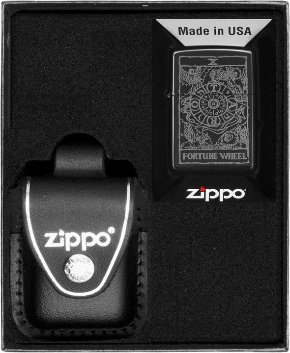 Zestaw ZIPPO Zapalniczka WHEEL OF FORTUNE DESIGBN Prezentowy No3