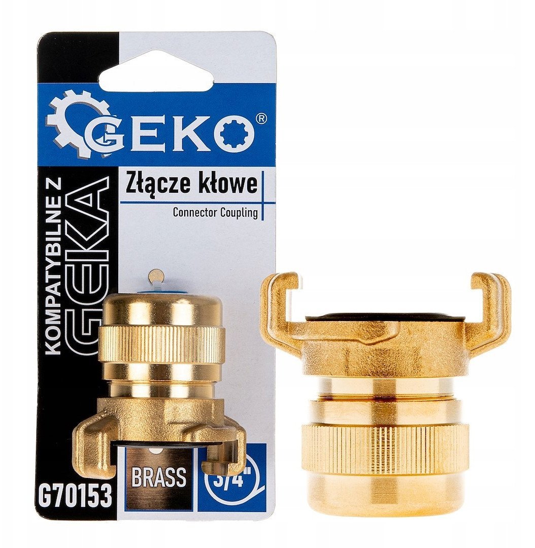 Złącze kłowe mosiężne kompatybilne z GEKA na wąż 3/4" (10/80)