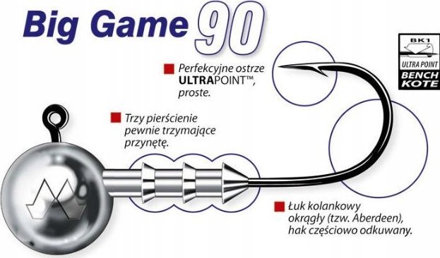 Mustad GŁÓWKA JIGOWA MUSTAD BIG GAME NR.8/0 100G 3SZT 790-910-080 |PDF-790-910-080