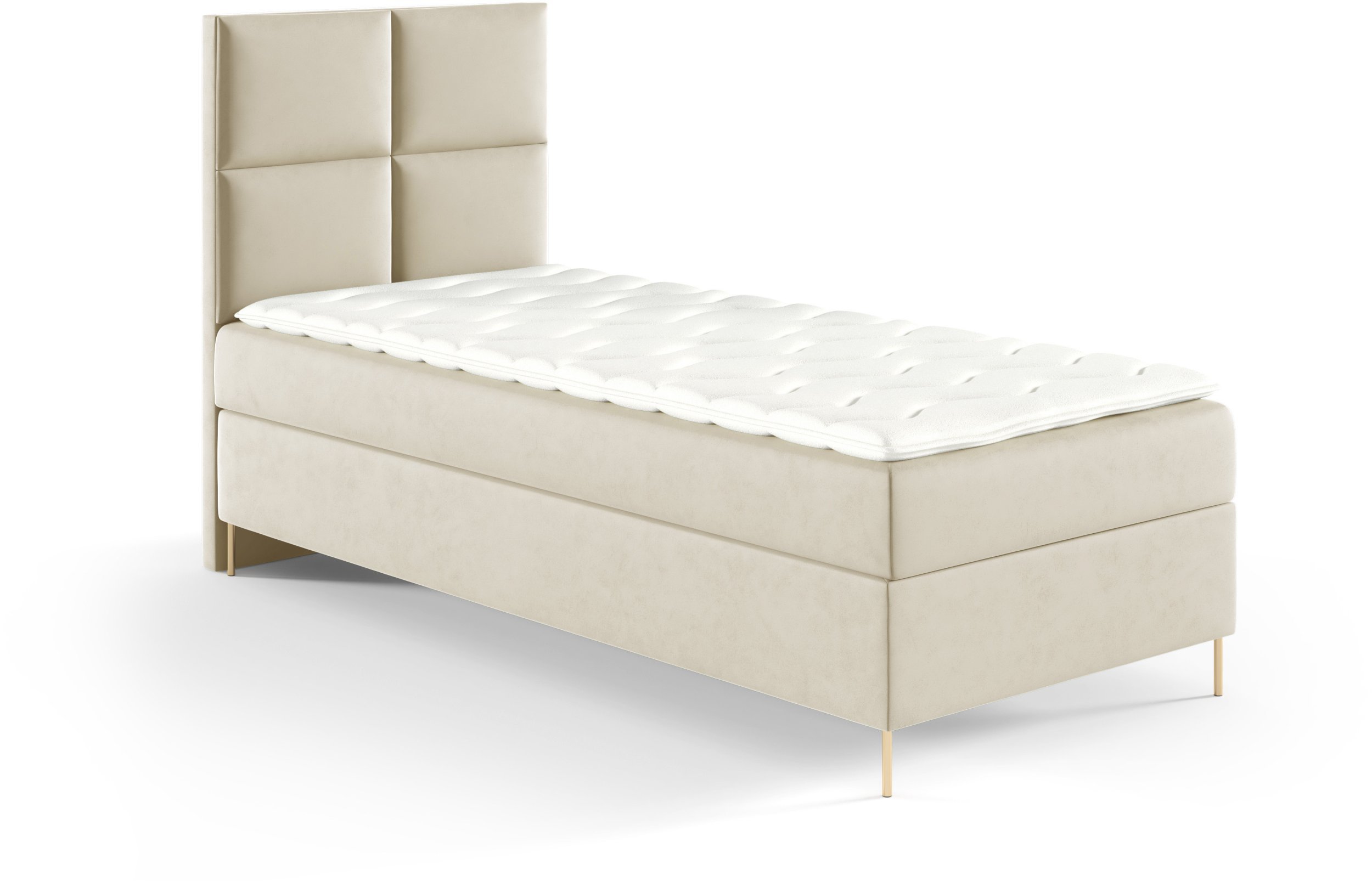 Łóżko kontynentalne Gobi Box 90x200 z nogami riviera 21