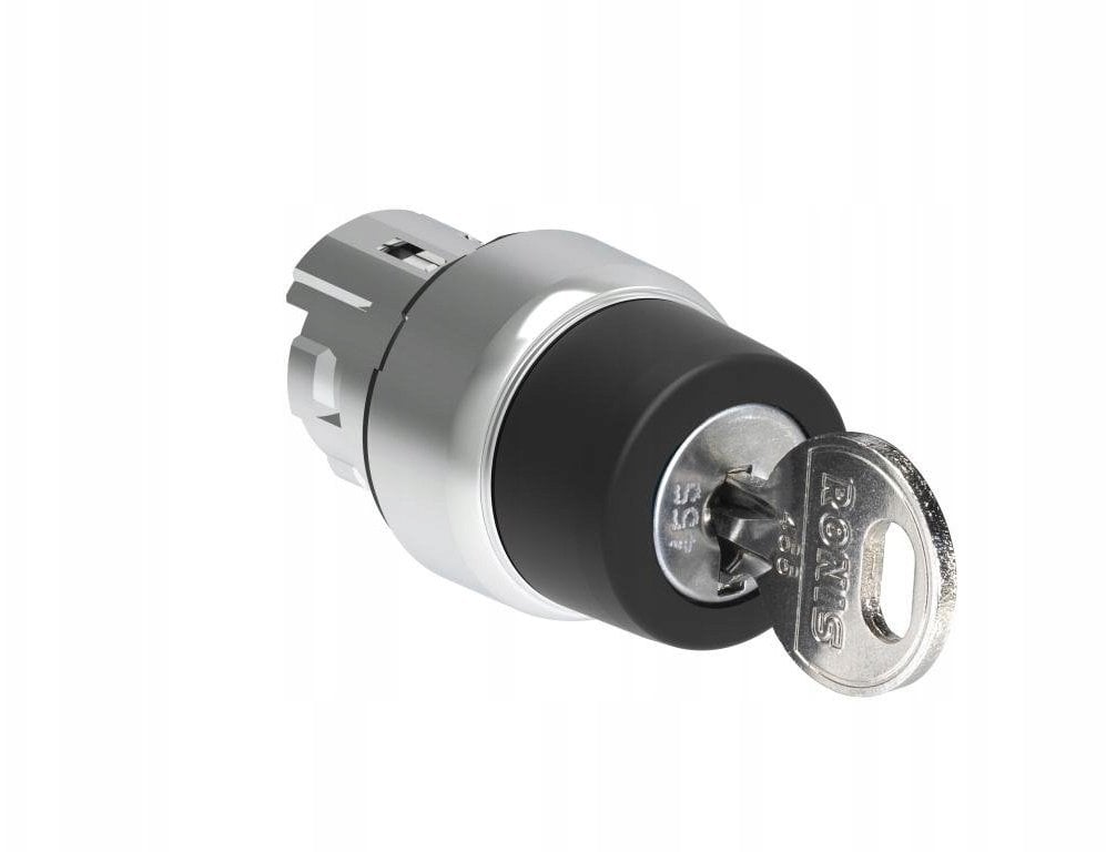 Przełącznik 2 pozycyjny 0-1 metalowy fi22mm z kluczem wyjęcie klucza w pozycji 0 LPSS320