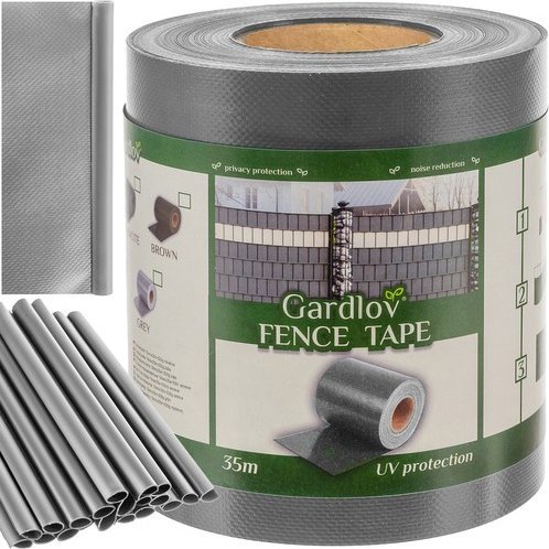 Gardlov Taśma ogrodzeniowa 19cmx35m 630g/m2 szara 23704
