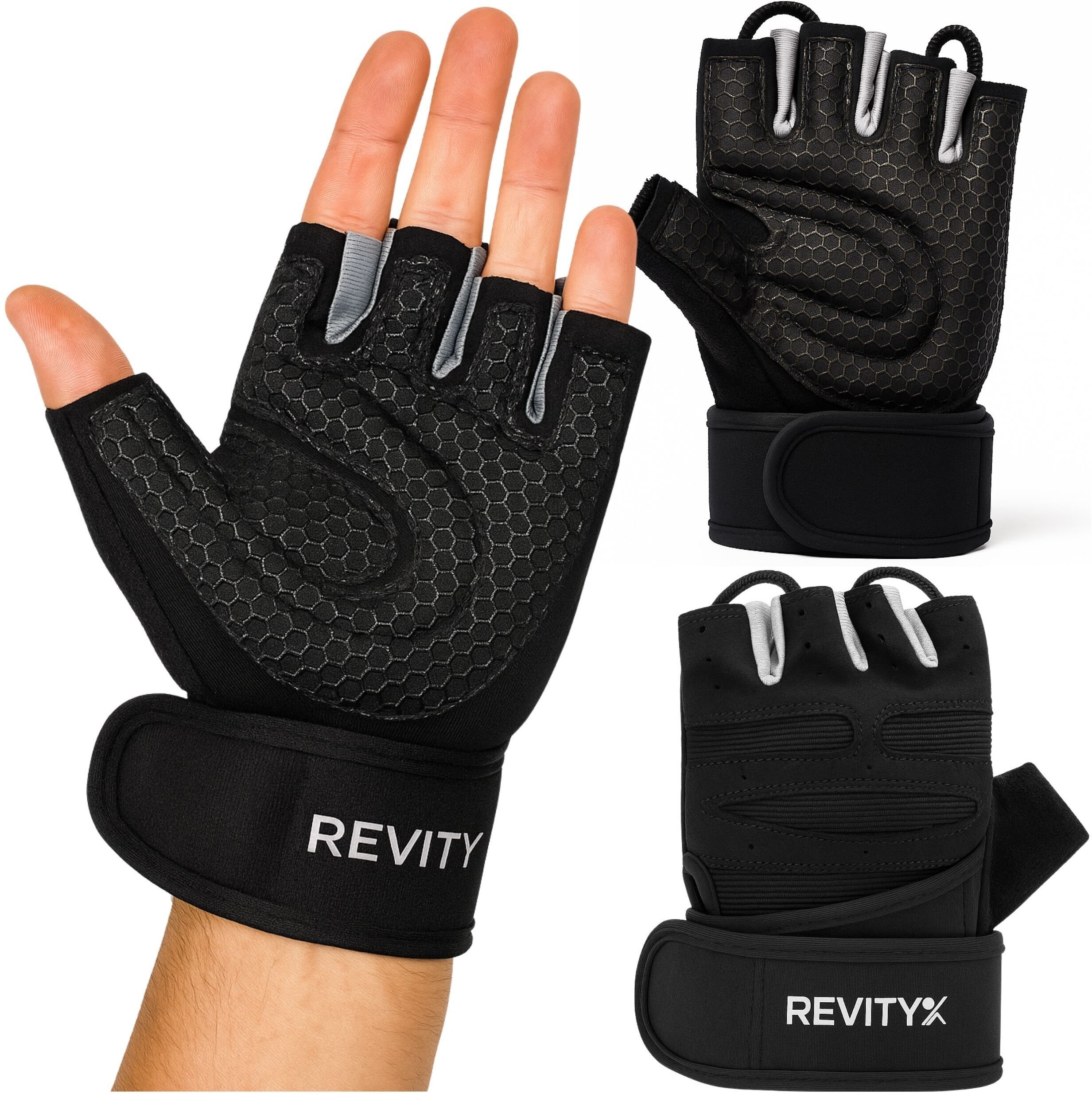 Rękawiczki treningowe z usztywniaczem nadgarstka 2 w 1, rozmiar L