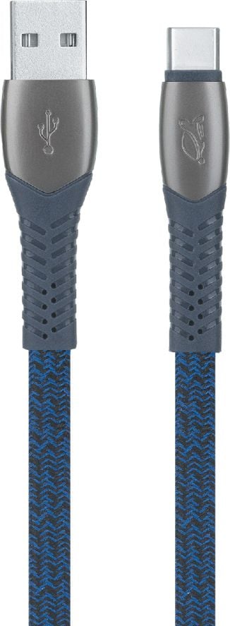 Kabel USB RivaCase USB-A - USB-C 1.2 m Niebieski (PS 6102 BL12)