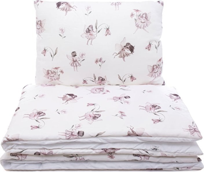 PULP BAMBOO Pościel z Bawełny Satynowej z wypełnieniem 80x100 cm - Wróżki
