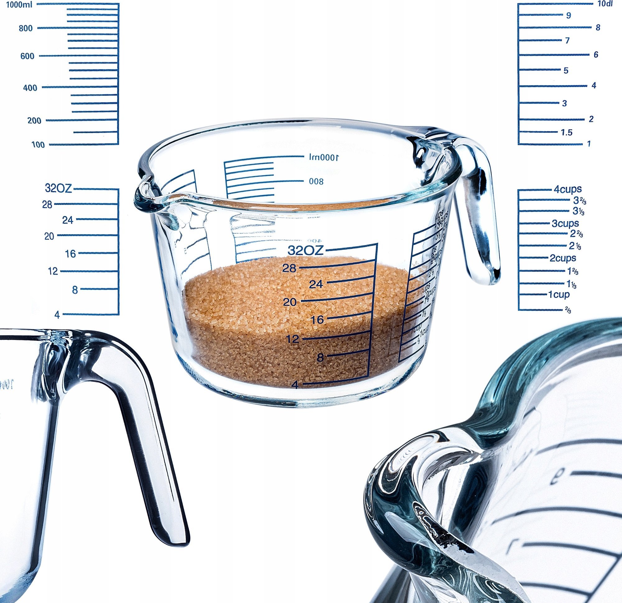 Kadax KADAX Miarka Kuchenna Szklana 1L Ze Skalą Dzbanek Z Miarką Kubek Miarowy
