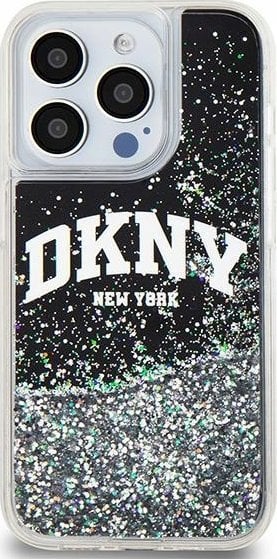 DKNY DKNY Liquid Glitter Big Logo - Etui iPhone 13 Pro (czarny)
