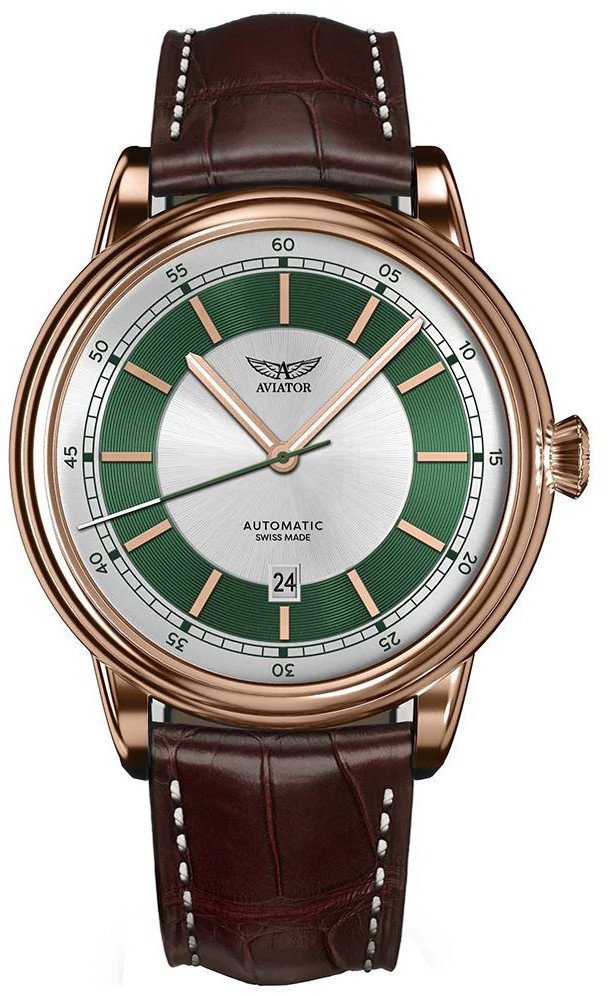 Zegarek męski Aviator V.3.32.2.271.4.BRDC-3 brązowy