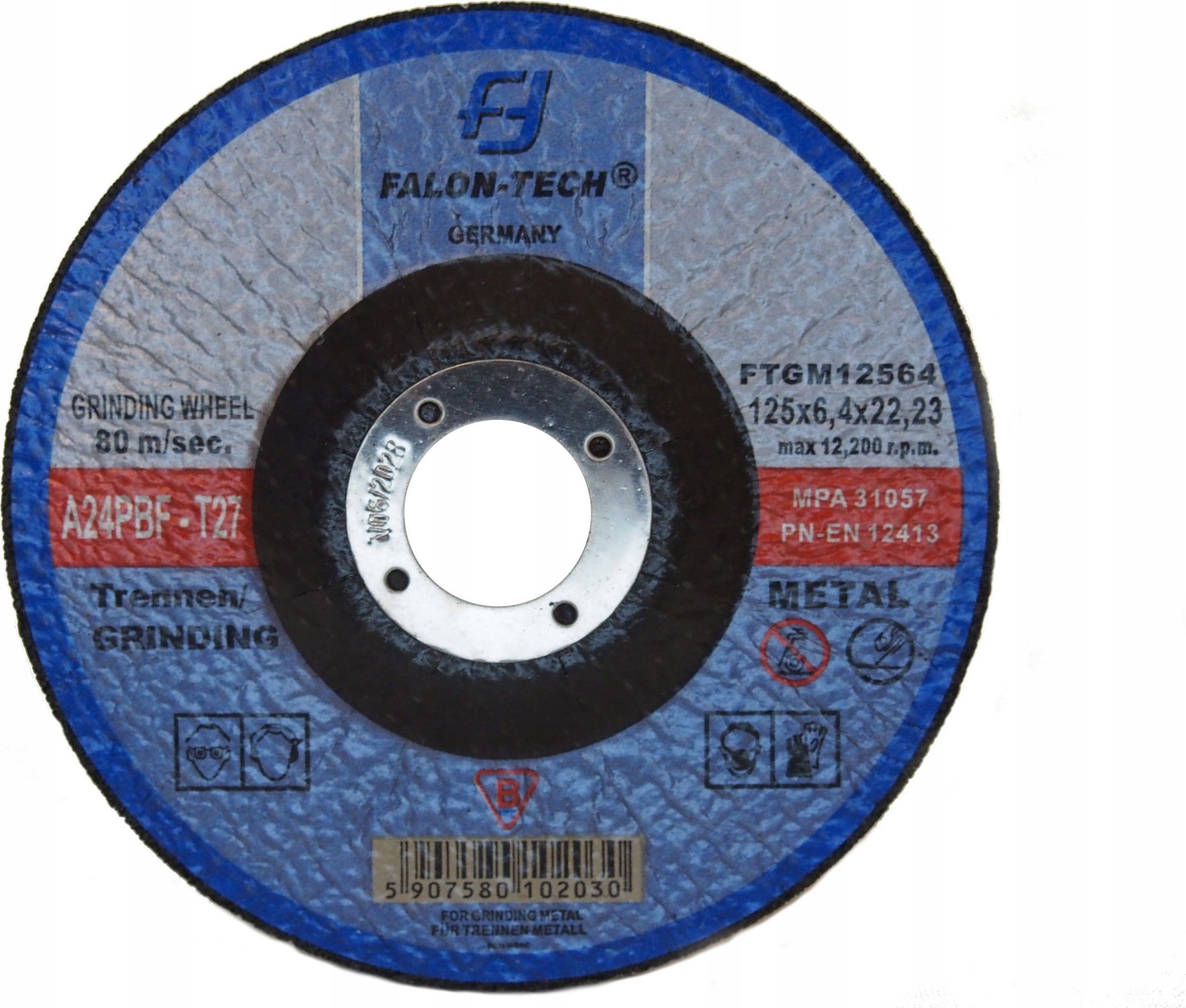 Falon-Tech TARCZA 125X6,4 DO SZLIFOWANIA METALU STALI ŻELIWA 125 X 6,4 SZLIFIERSKA