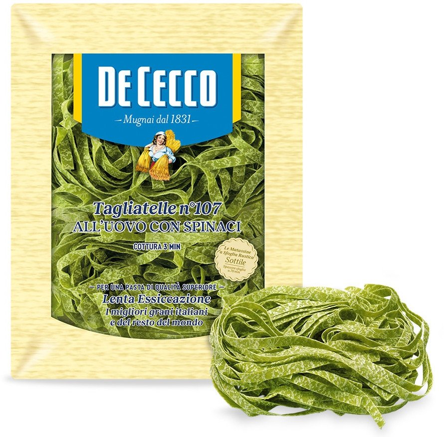 Tagliatelle ze szpinakiem Spinaci 250g - De Cecco