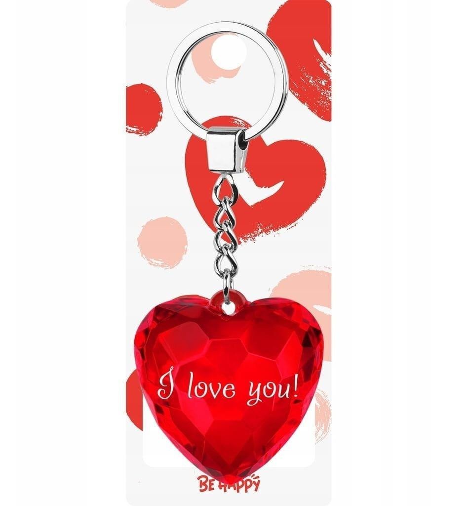 Brelok serce - I love you!