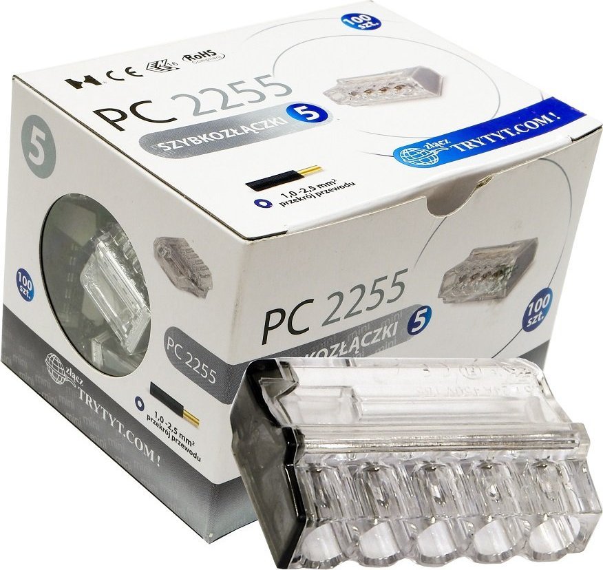 Szybkozłączka Trytyt Złączka samozaciskowa 5x2,5 PC 2255 100szt