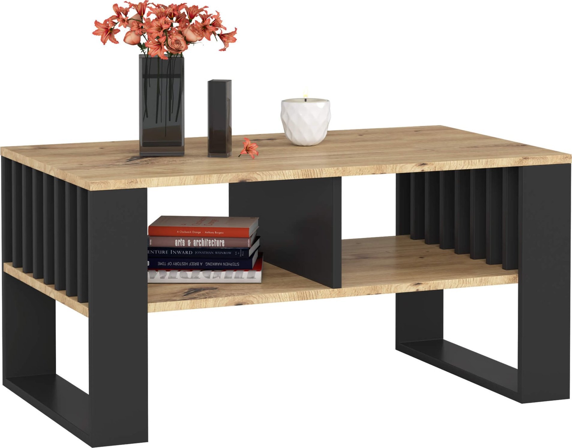 Fabryka Mebli Akord STOLIK KAWOWY ROCKFORD DĄB ARTISAN / CZARNY