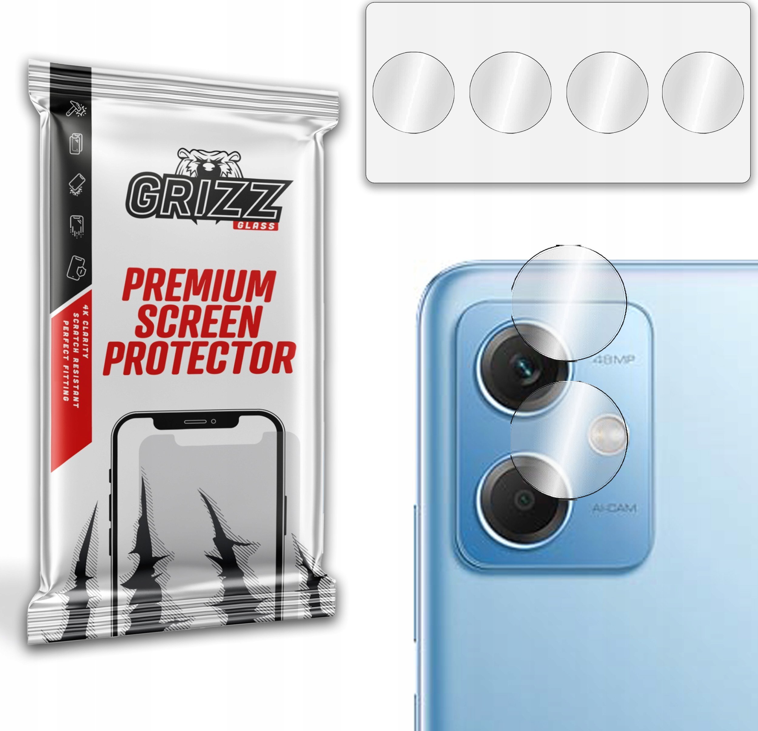 GrizzGlass Szkło na aparat GrizzGlass HybridGlass Camera Xiaomi Redmi Note 12