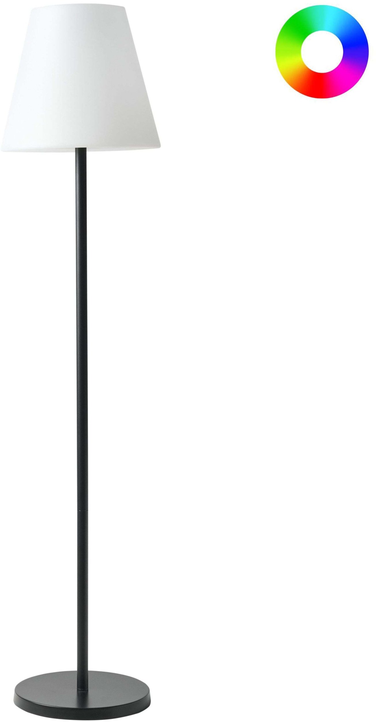 Lampa ogrodowa podłogowa solarna LED FONESCA Biały