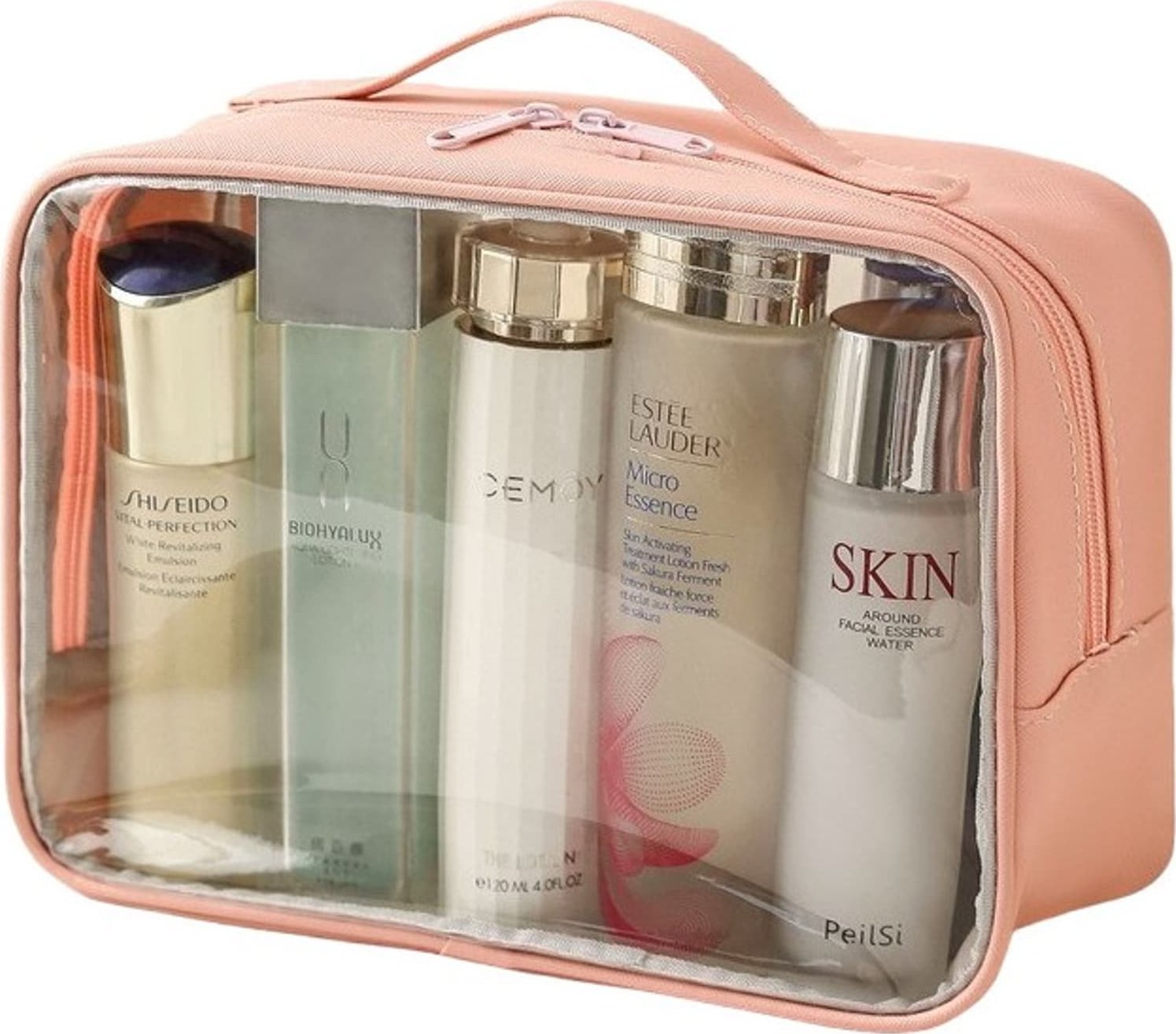 eCarla Kosmetyczka organizer na kosmetyki różowa 26x20x11cm KS105WZ2