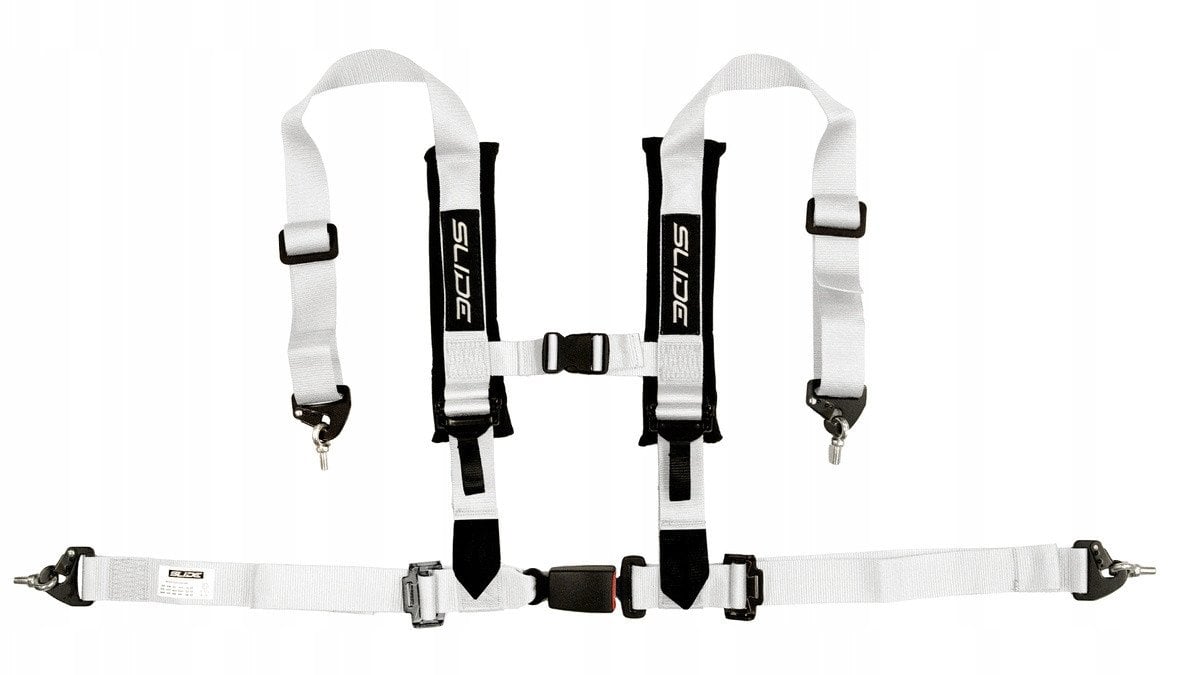 Pasy sportowe Slide V2 Białe 4P 2" E4