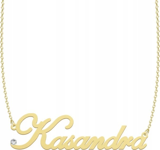 Radziszewska Jewellery Pozłacany Naszyjnik z imieniem KASANDRA Dedykacja