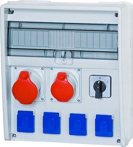 F-Elektro Rozdzielnica 17M ULISSE 16A/5P, 32A/5P, 4x230V, 0/1 IP65