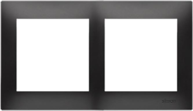 Kontakt-Simon Simon 54 Premium Ramka 2-krotna PREMIUM IP20 / IP44 czarny mat DR2/49