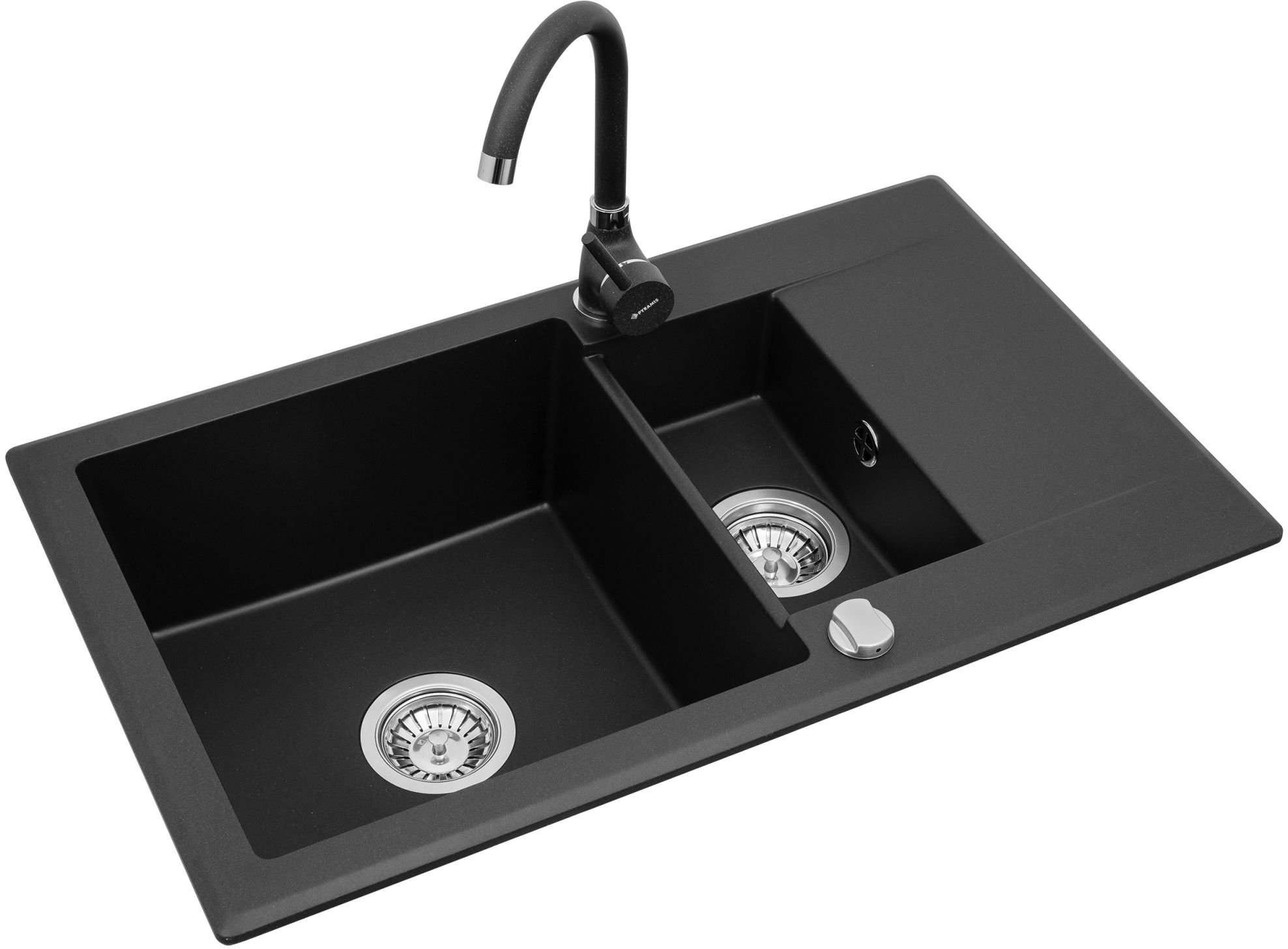 Zlewozmywak Pyramis Zlew KORFU (78 x 46) 1 1/2B 1D, volcano + bateria Bello