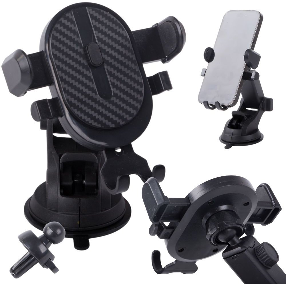 Uchwyt samochodowy na telefon mocowanie szyba kratka obrotowy przyssawka