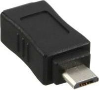 Adapter USB InLine microUSB - miniUSB Czarny (31602)