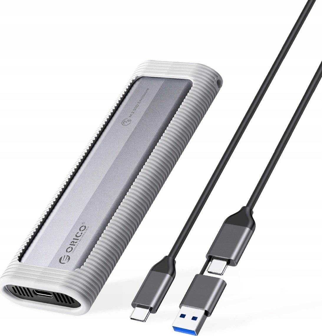 Kieszeń dyskowa M.2 NGFF USB-C 5Gbps - szara