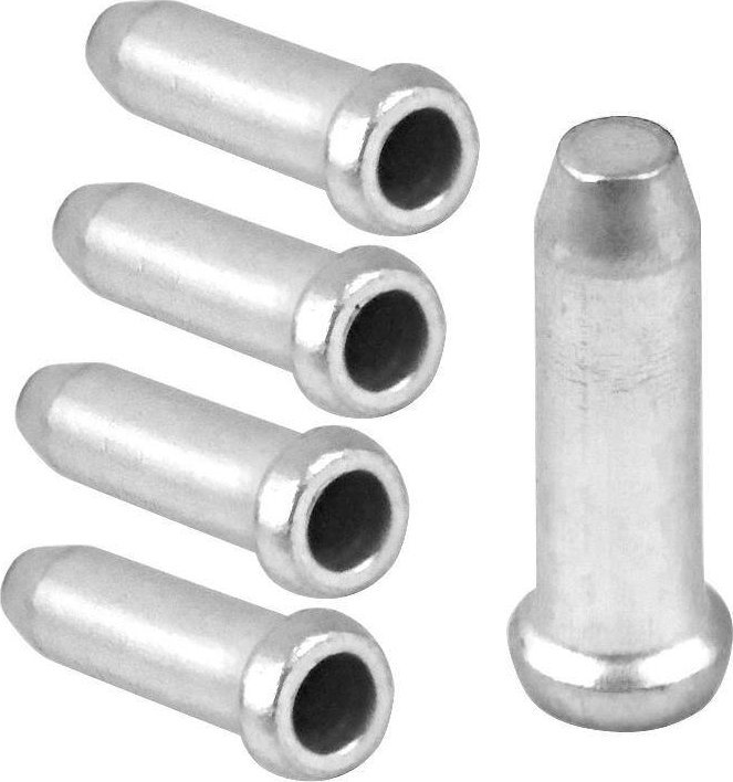 Accent Końcówki linki Accent 2,3 mm aluminiowe 5 sztuk srebrne