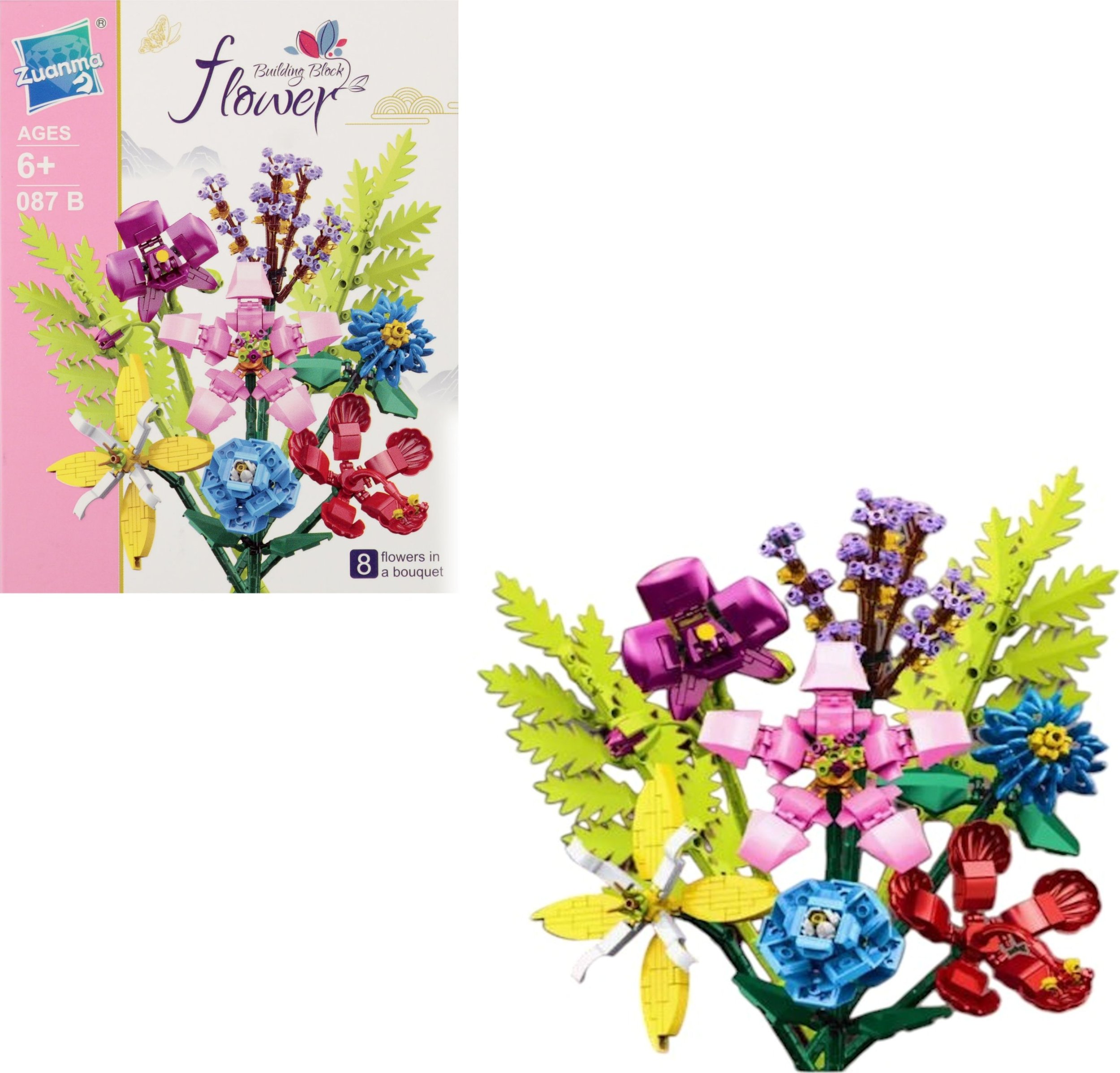 Coil klocki konstrykcyjne bukiet kwiatÓw 8w1 087b
