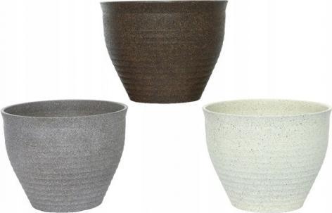 Kaemingk Doniczka-osłonka plastikowa okrągła mix 24 cm