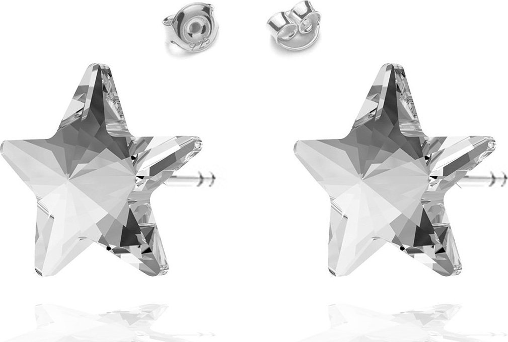 Radziszewska Jewellery Kolczyki Srebrne z Gwiazdkami Boże Narodzenie