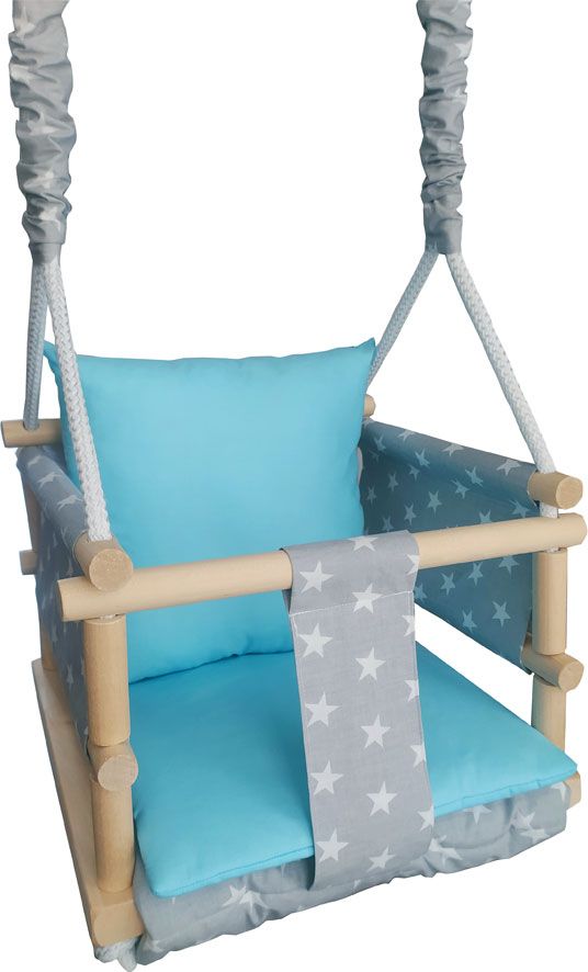 Huśtawka Elior Niebiesko-szara huśtawka rosnąca 3w1 - Lena