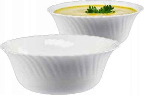 Galicja Miska bulionówka do zup i przekąsek biała szklana 20 cm