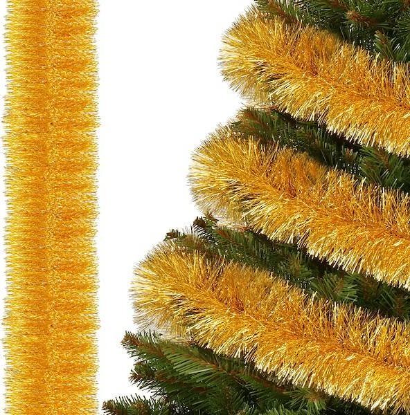 Springos Łańcuch na choinkę 6m złoty girlanda choinkowa, średnica 10cm UNIWERSALNY